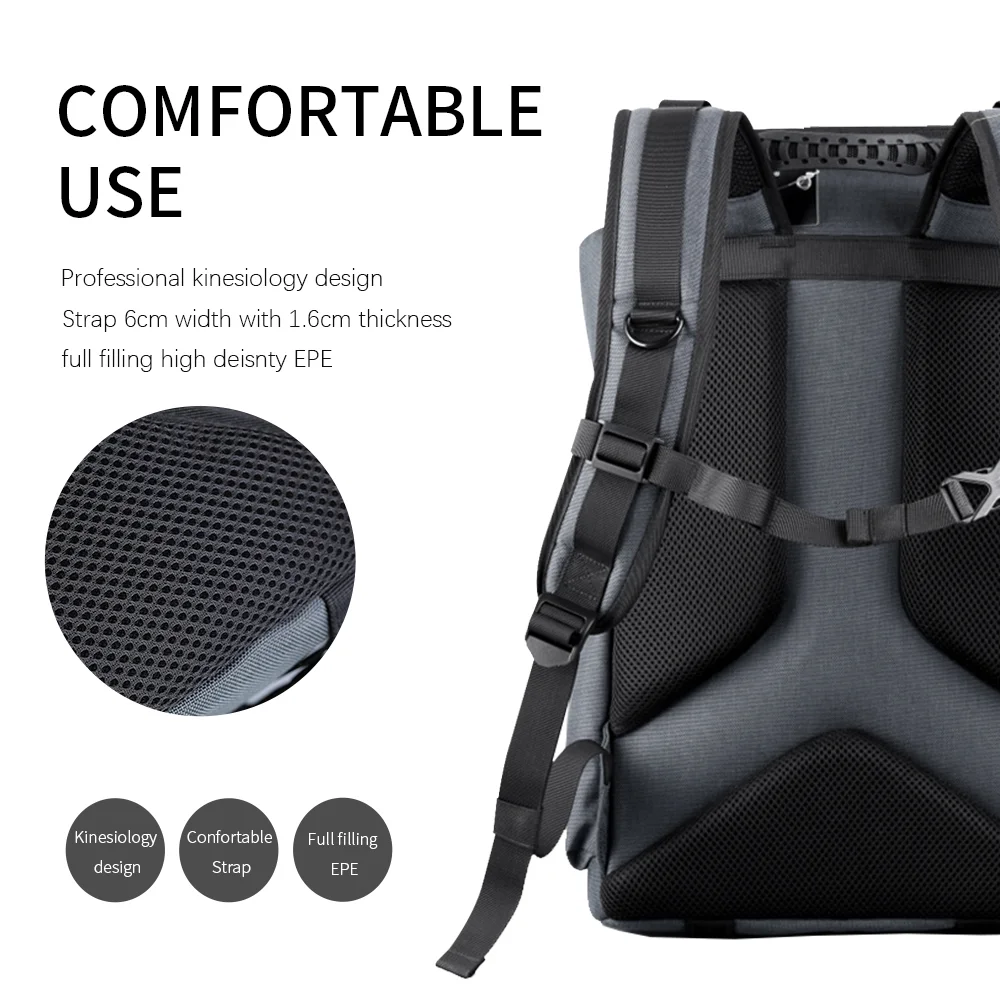K&F CONCEPT Waterproof Camera Backpack with Removable Divider, Photography Storage Bag for Adventures