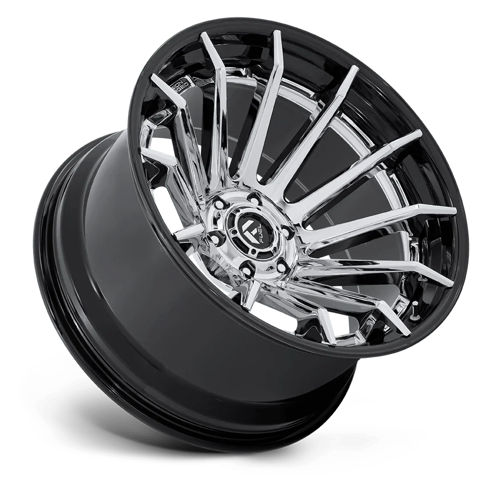 22x12 Fuel FC403 Burn Chrome W/ Gloss Black Lip FORGED Wheel 6x5.5 (-44mm)