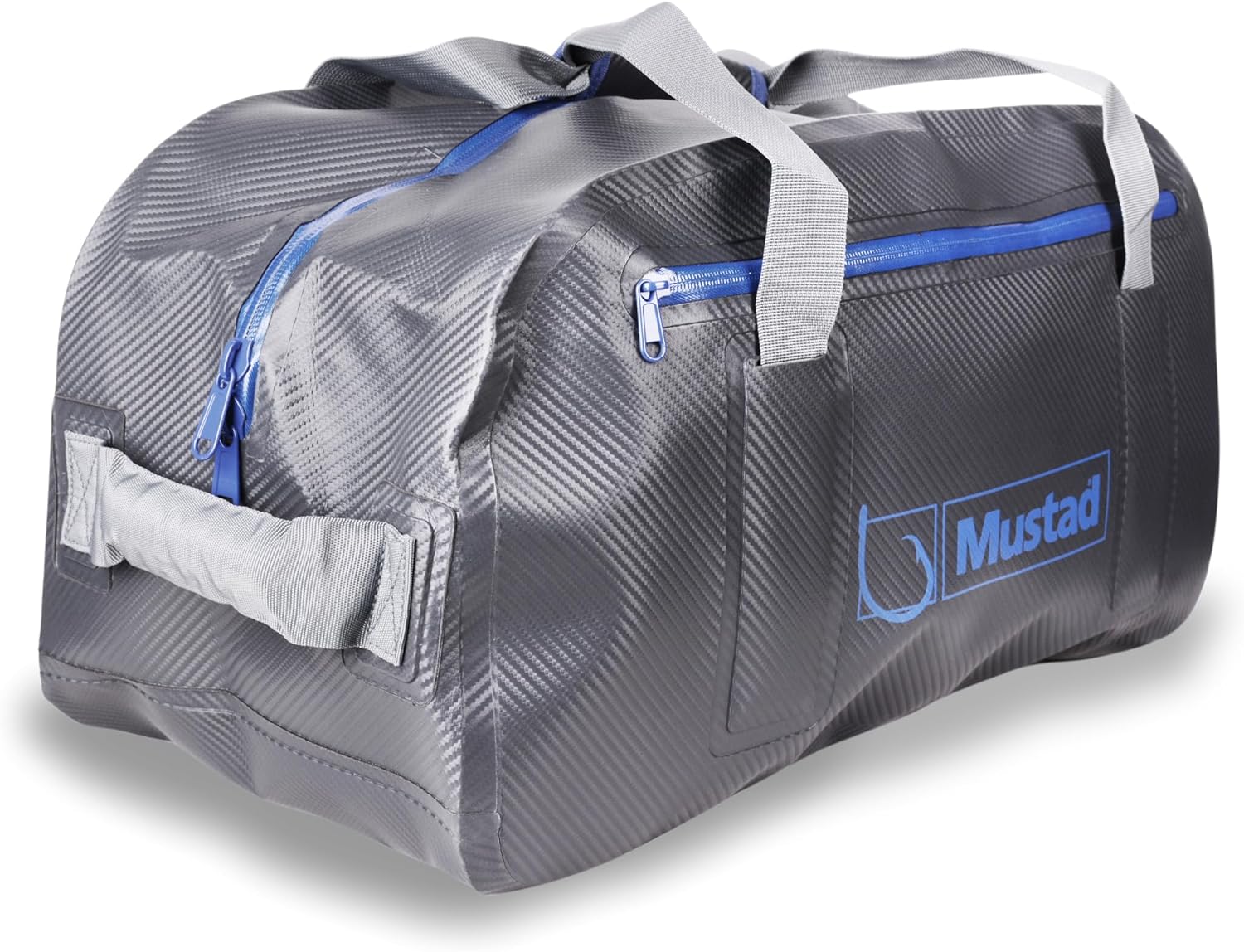 Mustad MB016 50 Liter 500D Tarpaulin Dry Duffle Bag, Dark Grey & Blue
