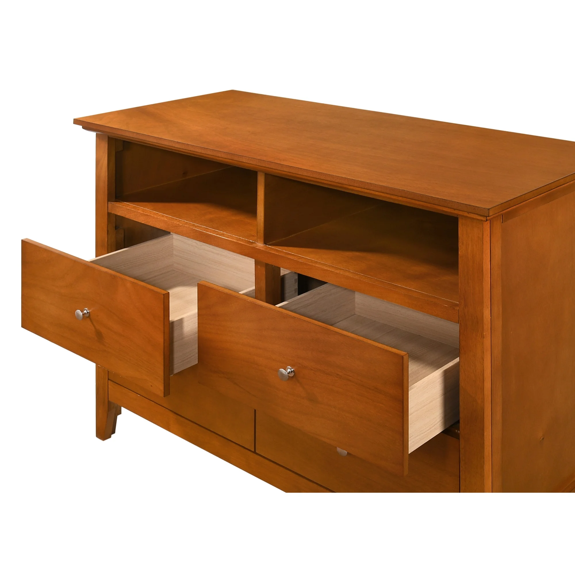 Passion Furniture  42 x 18 x 36 in. Hammond Oak 4 Drawer Chest of Drawers