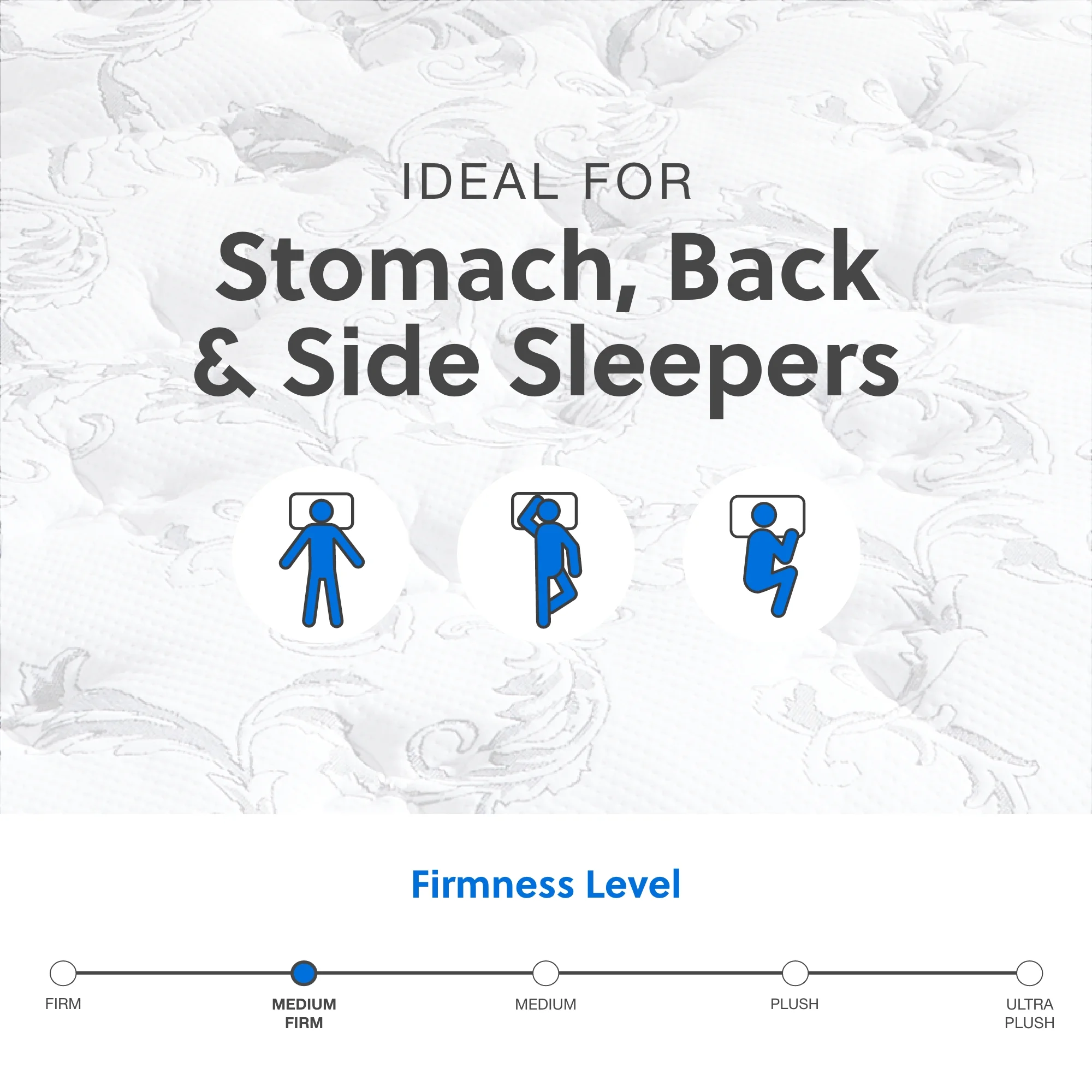 Signature Design by Ashley 8 Inch Chime Innerspring Queen Mattress in a Box, White