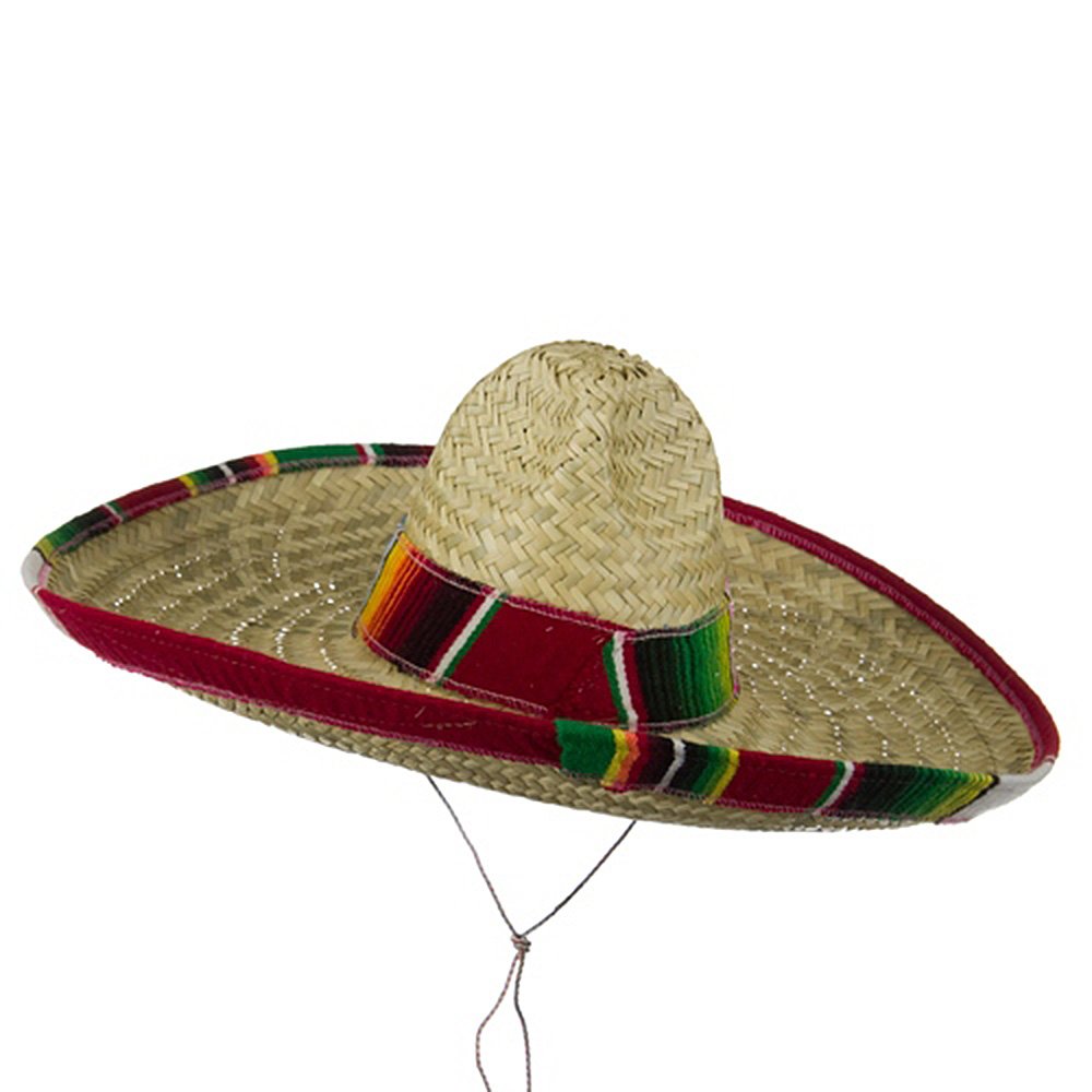 Serape Band Straw Sombrero Hat
