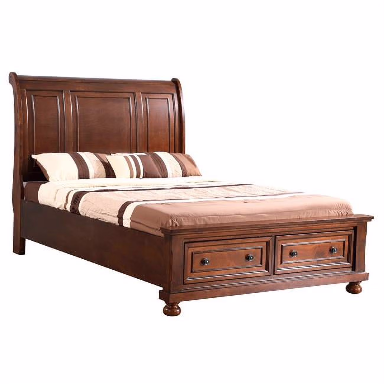 Passion Furniture Meade Cherry Full Panel Beds PF-G8900A-FB