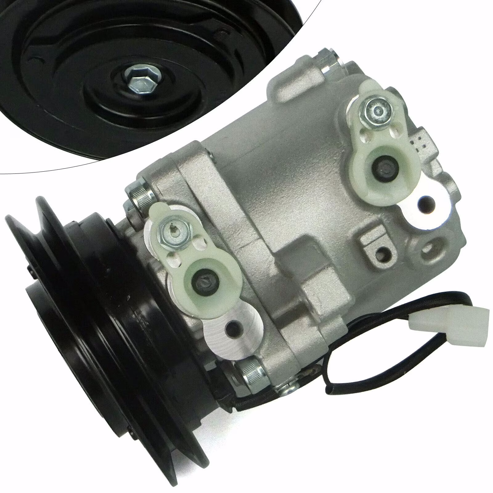 CNCEST AC Compressor & A/C Clutch For Kubota OEM 3C581-97590 M5040 M7040 + 1 drier