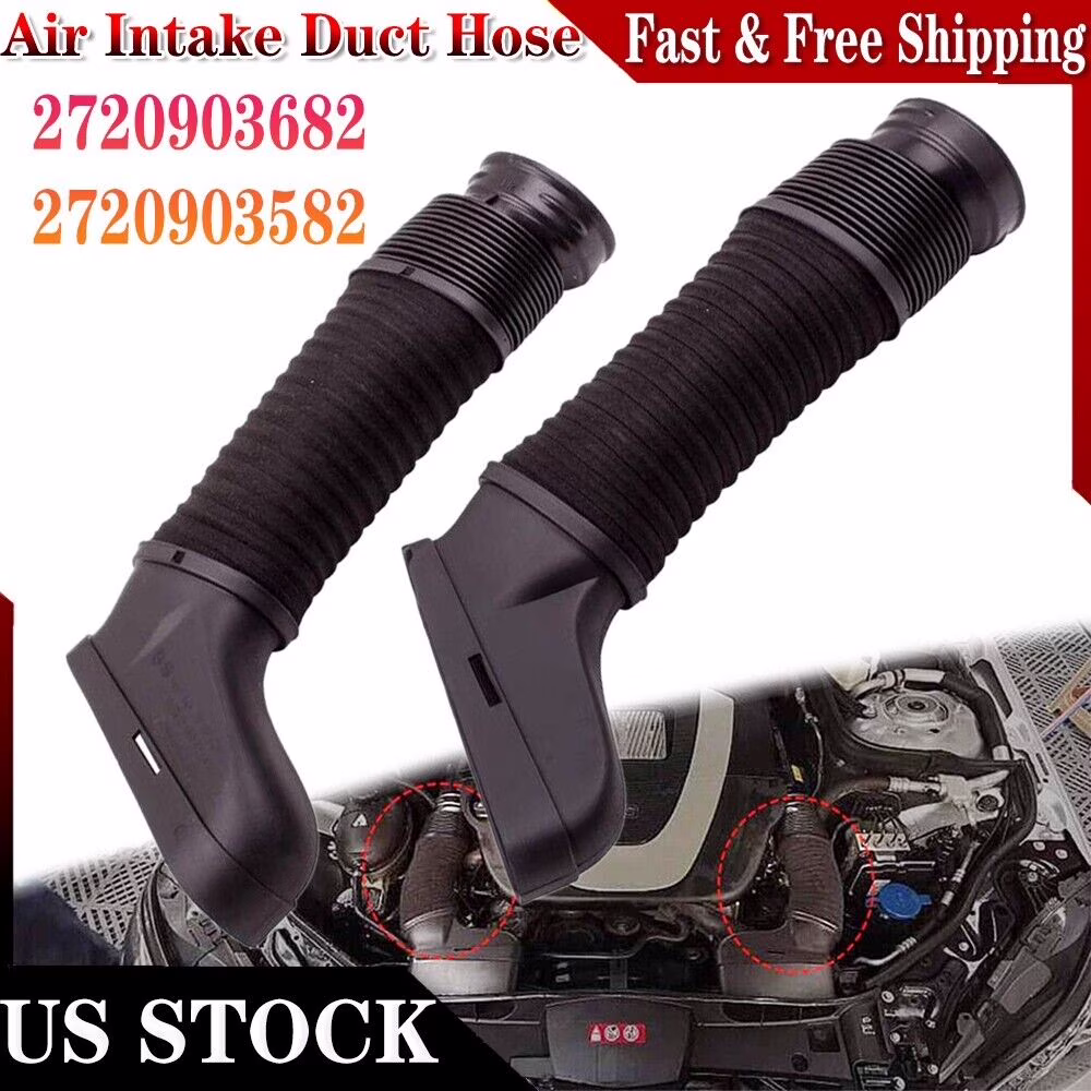 2720903682+2720903582 Air Intake Inlet Duct Hose Left & Right For Mercedes-Benz