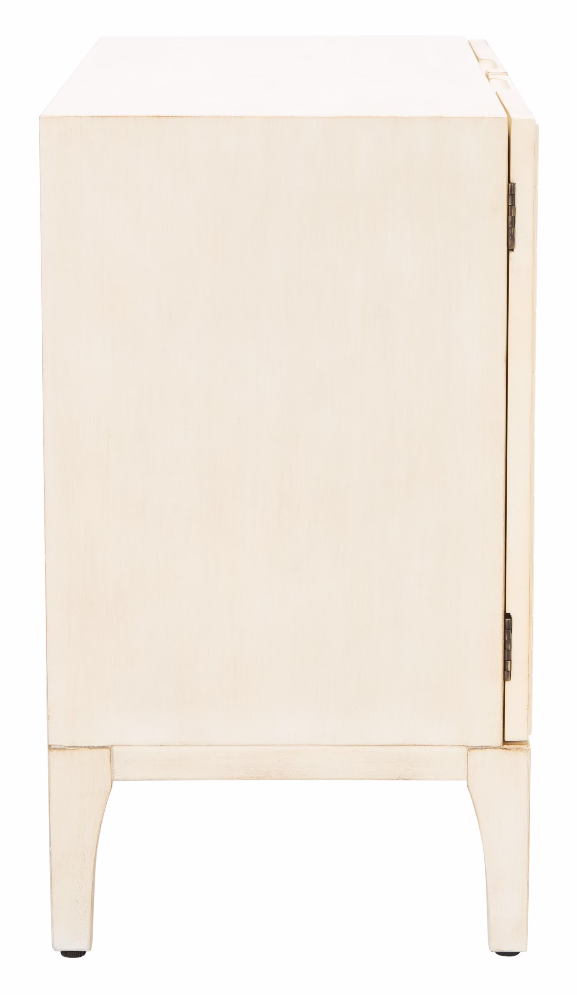SAFAVIEH Sula Mid-Century 2 Door 1 Shelf Chest, Antique White (31.4 in. W x 15 in. D x 26.5 in. H)