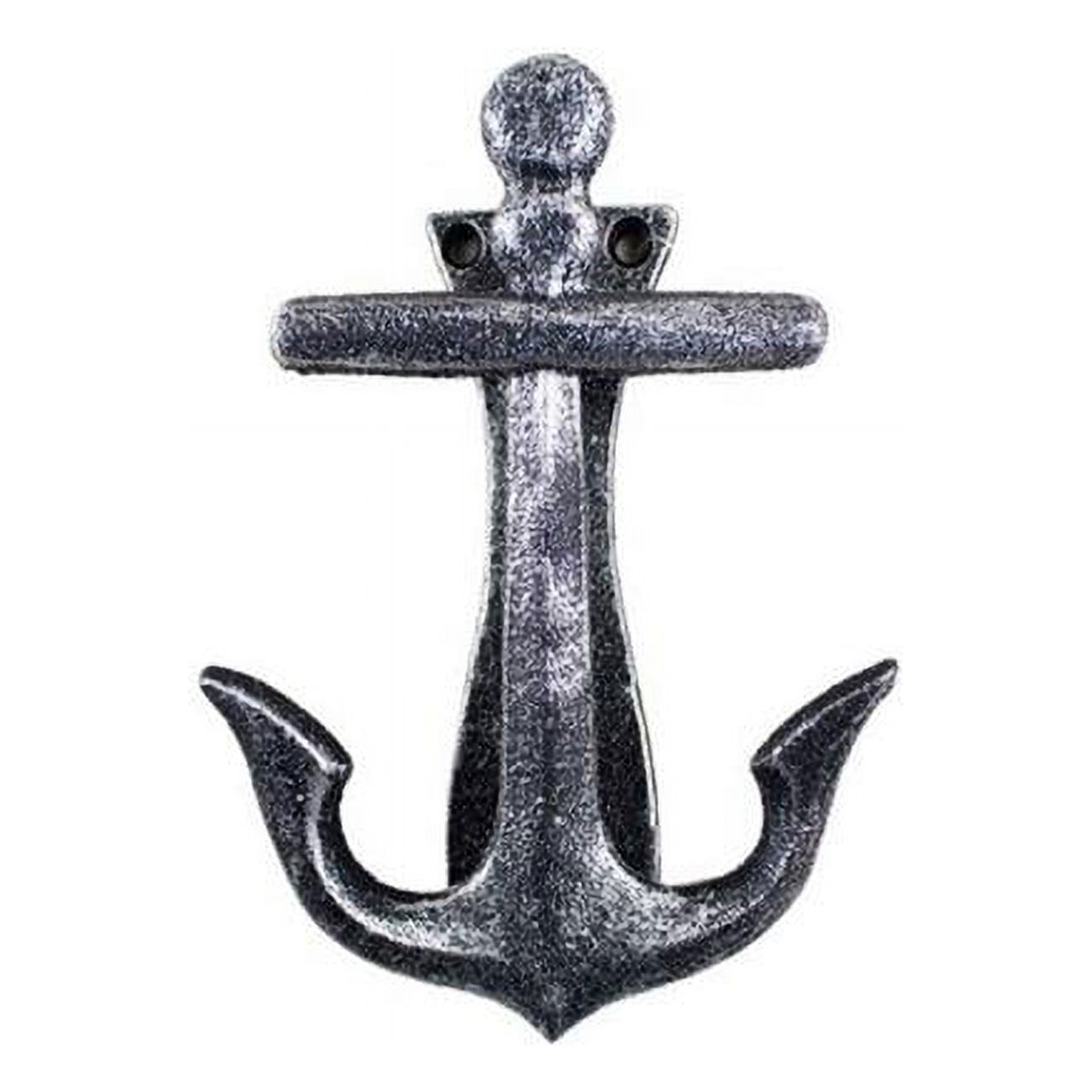 Handcrafted Decor  Antique Silver Cast Iron Decorative Anchor Door Knocker- 6 in.