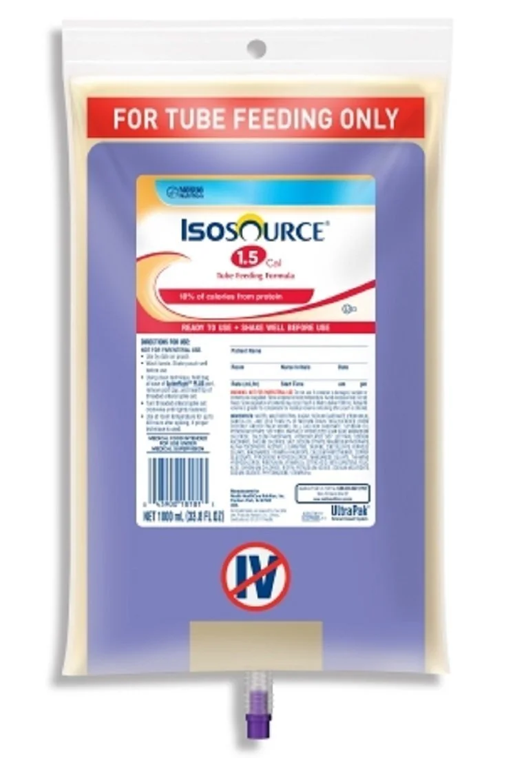 Isosource 1.5 Cal Complete Unflavored Liquid Food 1000mL Case of 6