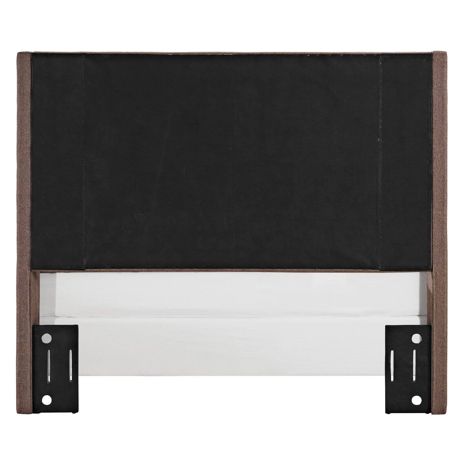 Casey Wingback Upholstered Queen Bed In Bourbon Linen