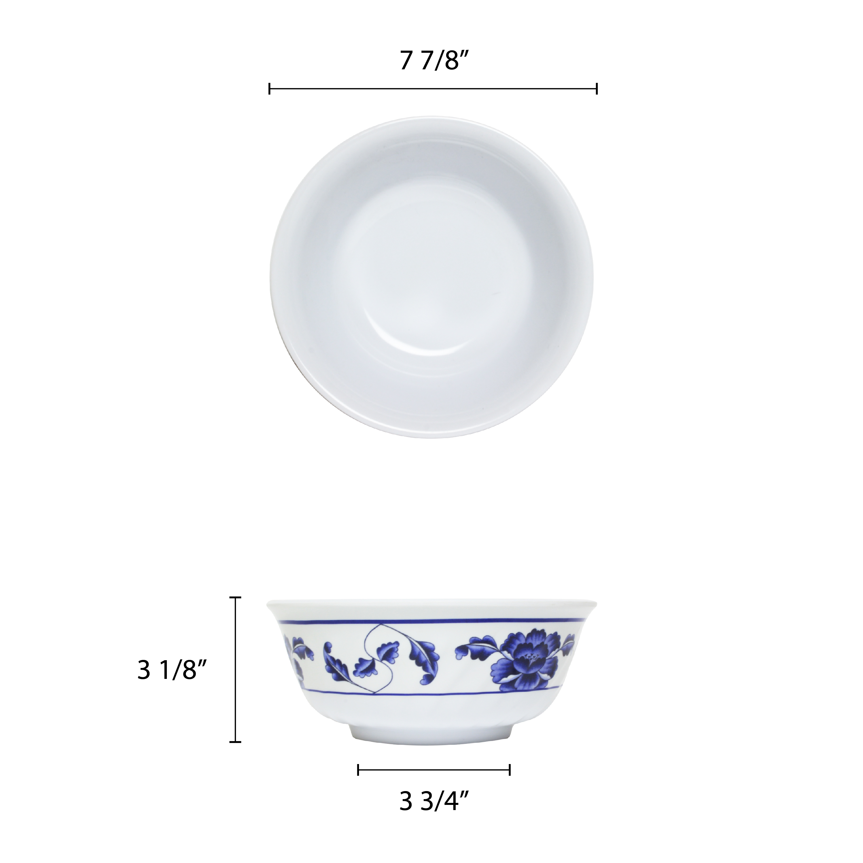 Excellante Lotus Melamine Dinnerware Collection 48 Oz, 8