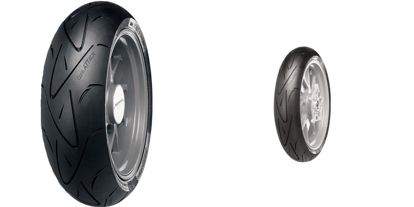 CONTINENTAL Sport Attack HyperSport Front & Rear Tire Set, 120/70ZR17 (58W) & 190/55ZR17 (75W)