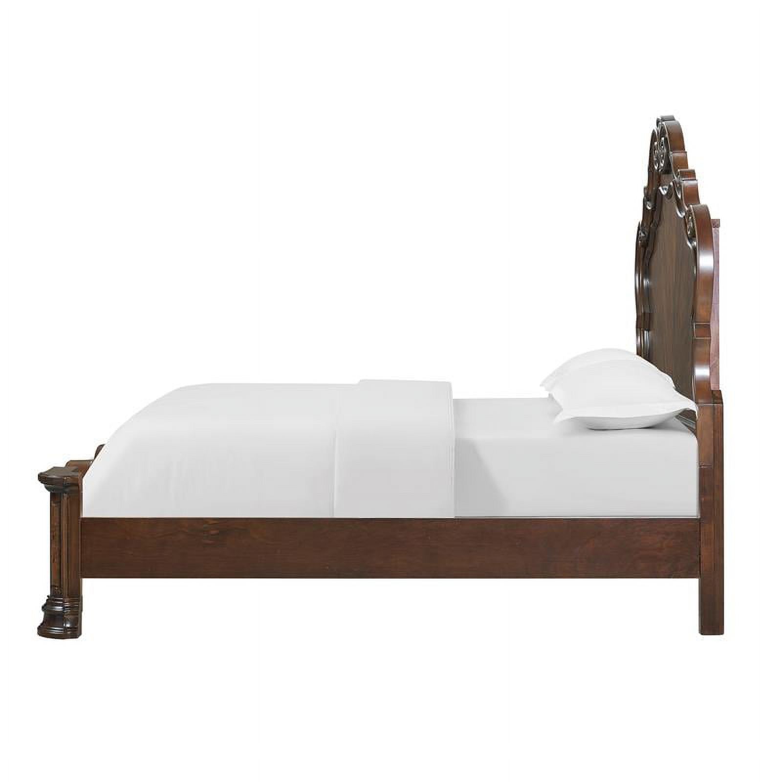 Royale Brown Cherry Queen Bed