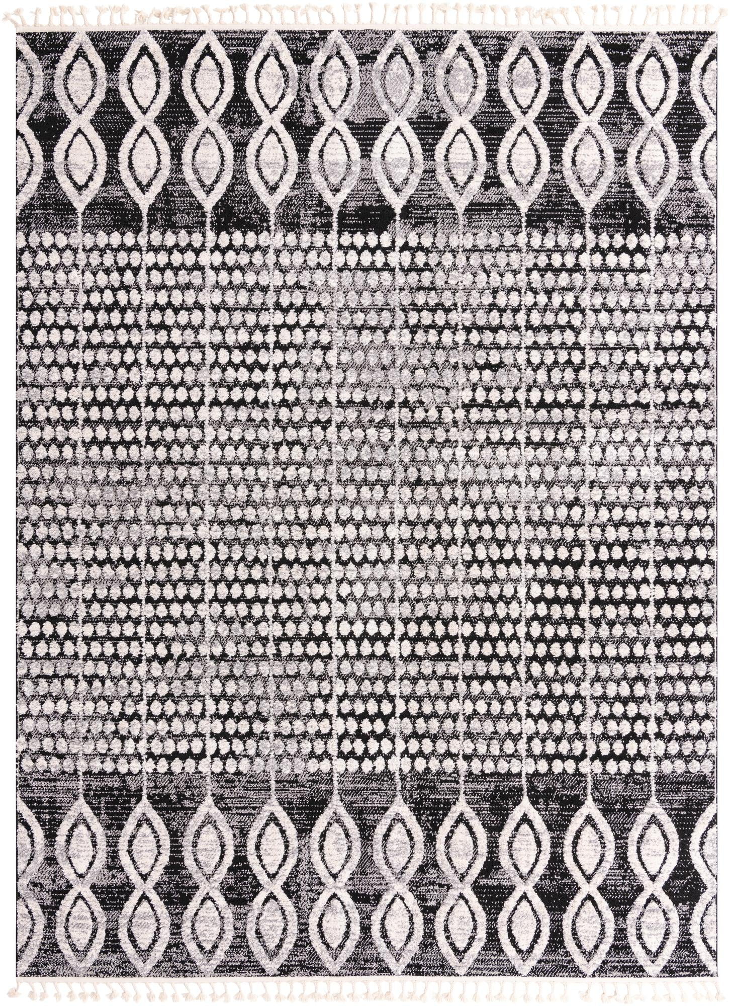 Rugs.com Cherokee Collection Rug – 9' x 12' Charcoal High Rug Perfect For Living Rooms, Large Dining Rooms, Open Floorplans