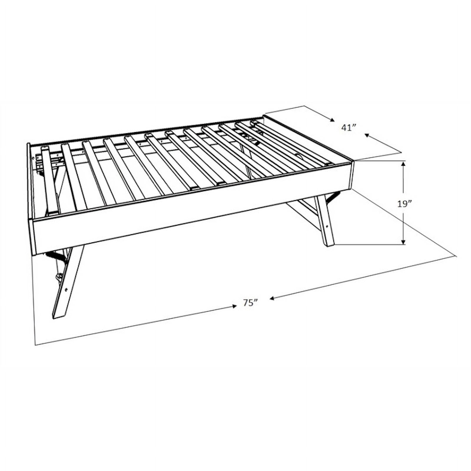 Home Square 3-Piece Set with 2 Fabric Daybed Mattresses & Daybed in Brown