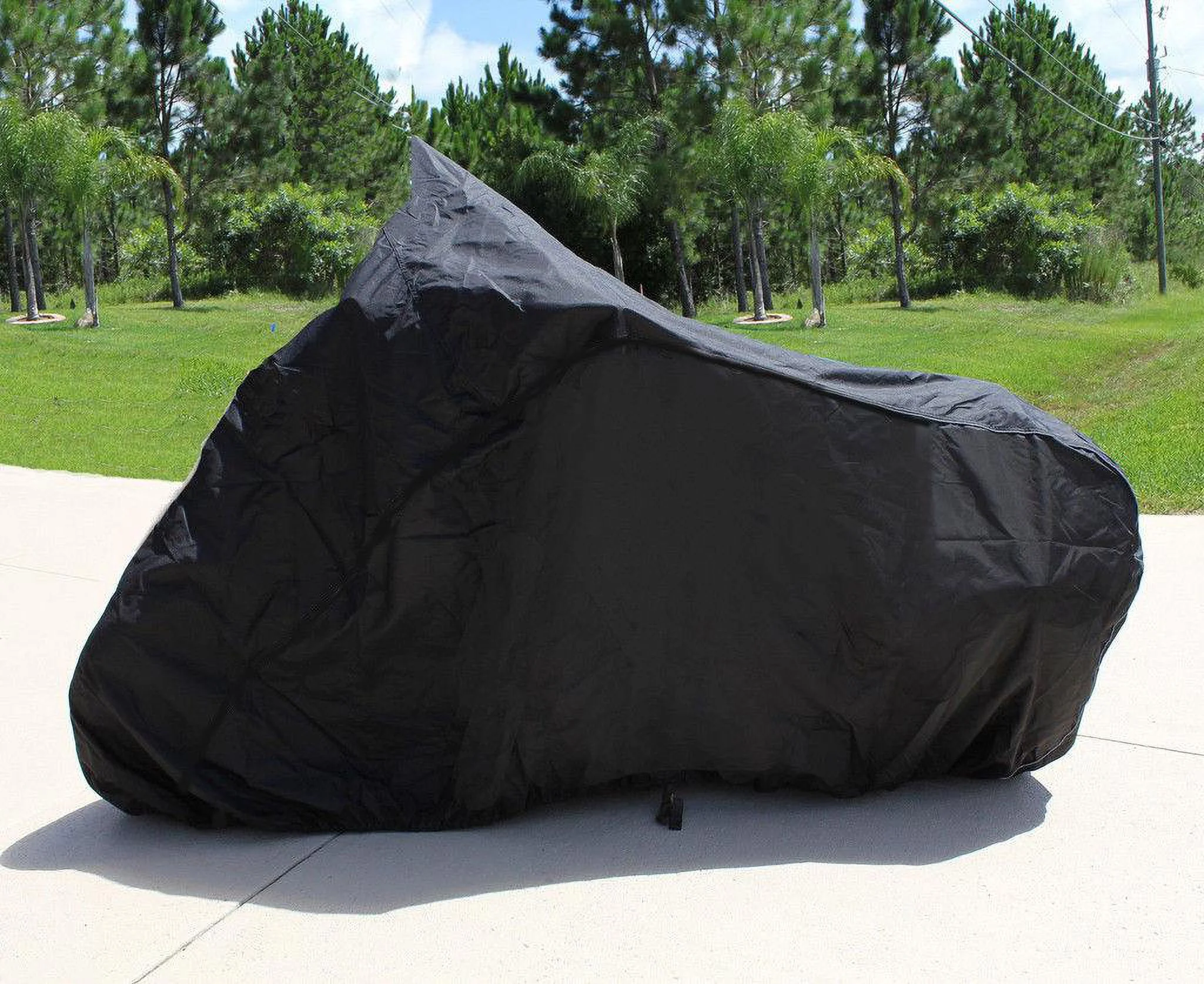 SUPER HEAVY-DUTY BIKE MOTORCYCLE COVER Compatible for Moto Guzzi Nevada Club 750. STRONG UV PROTECTIVE CHOPPER BIKE TARP. Breathable and Portable Vehicle Protection