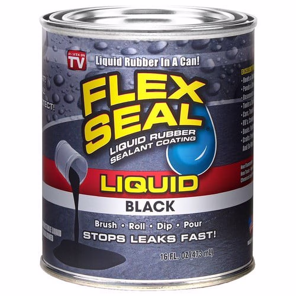 Flex Seal - Liquid Rubber Sealant Coating, LFSBLKR16 Black 16 oz