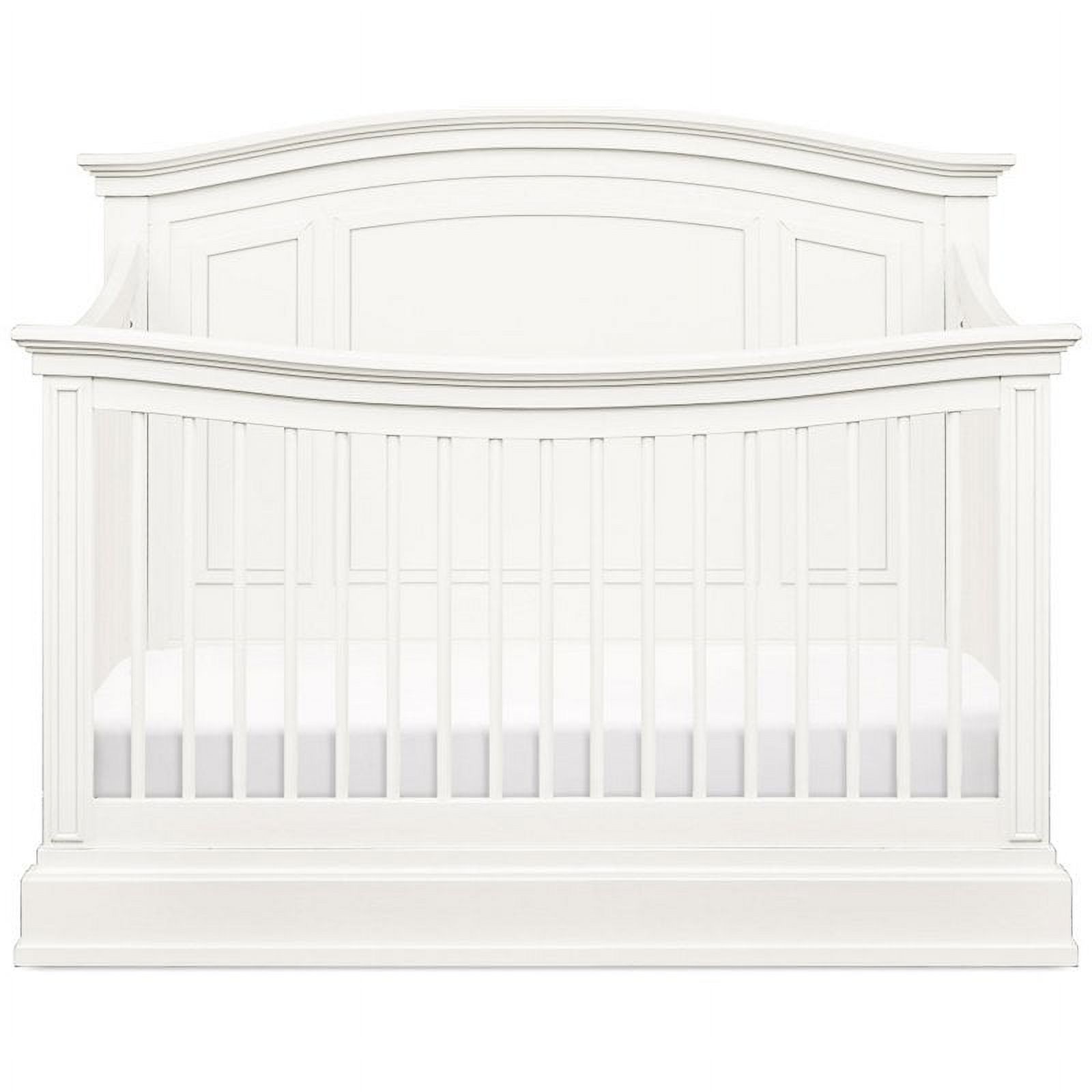 Namesake Durham 4-in-1 Convertible Crib with Toddler Bed Conversion Kit in Warm White