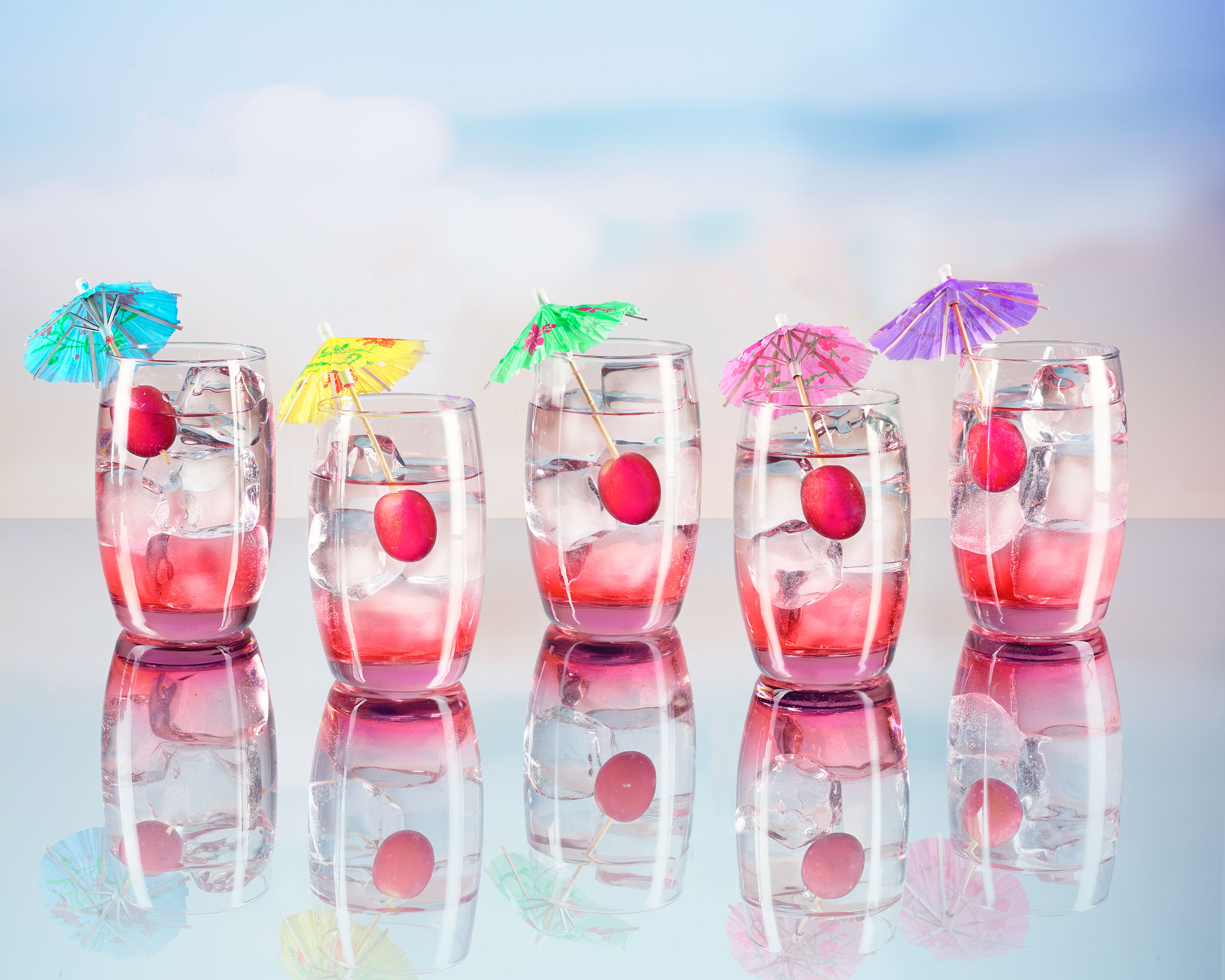 Burns Glass Italian Style Lavender Beverage Glasses 13 oz Actual Purple Glass Heavy Base  (Set of 4)