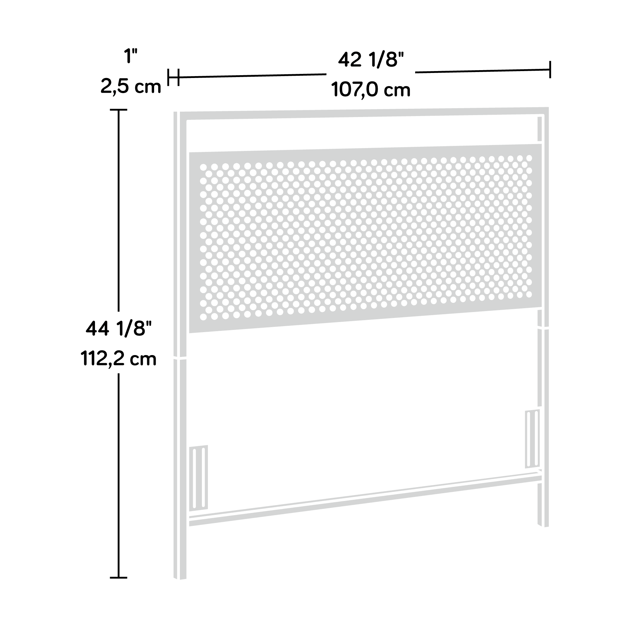 Sauder Boulevard Cafe Twin Headboard, Black Finish