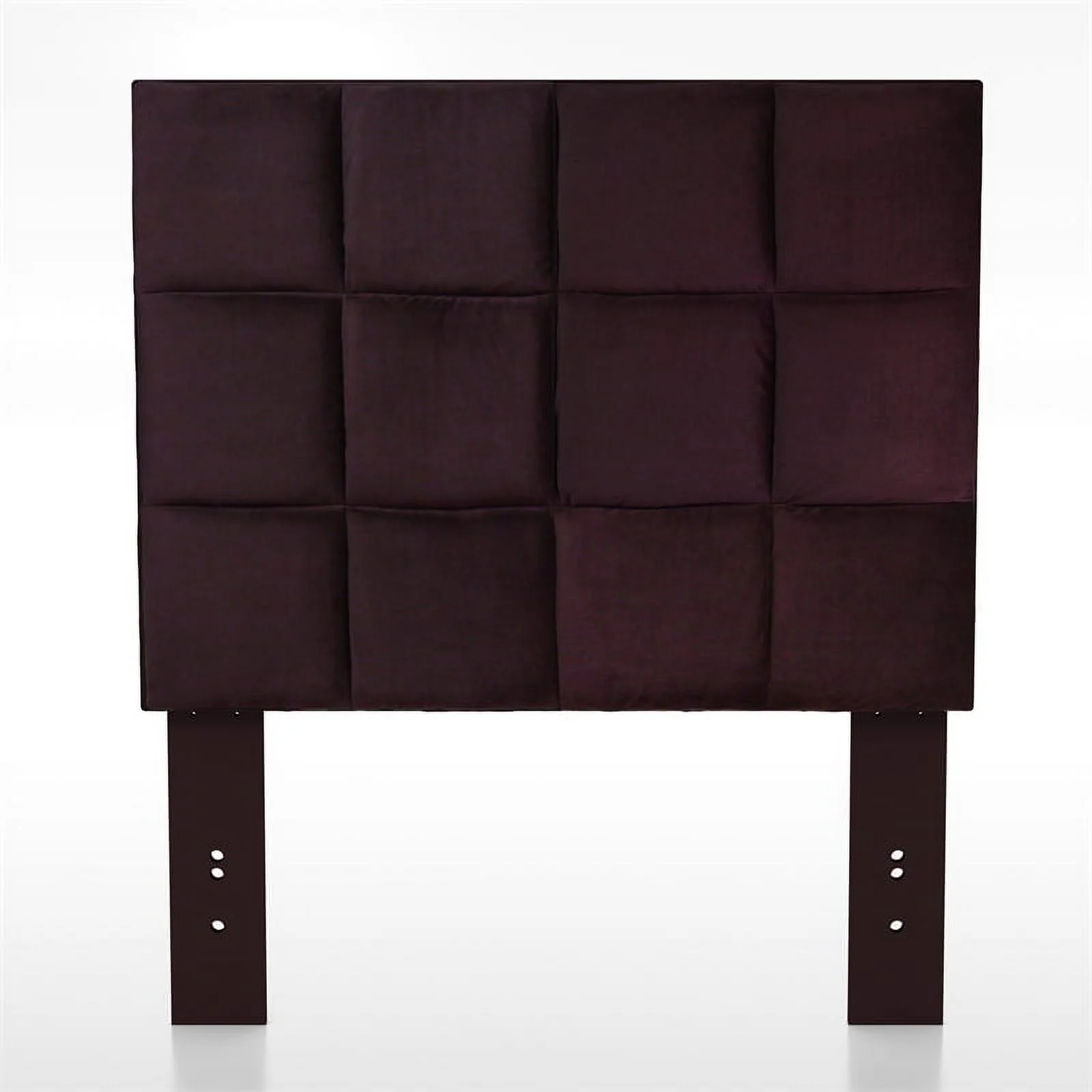 Bowery Hill Transitional Fabric Upholstered Twin Headboard in Purple