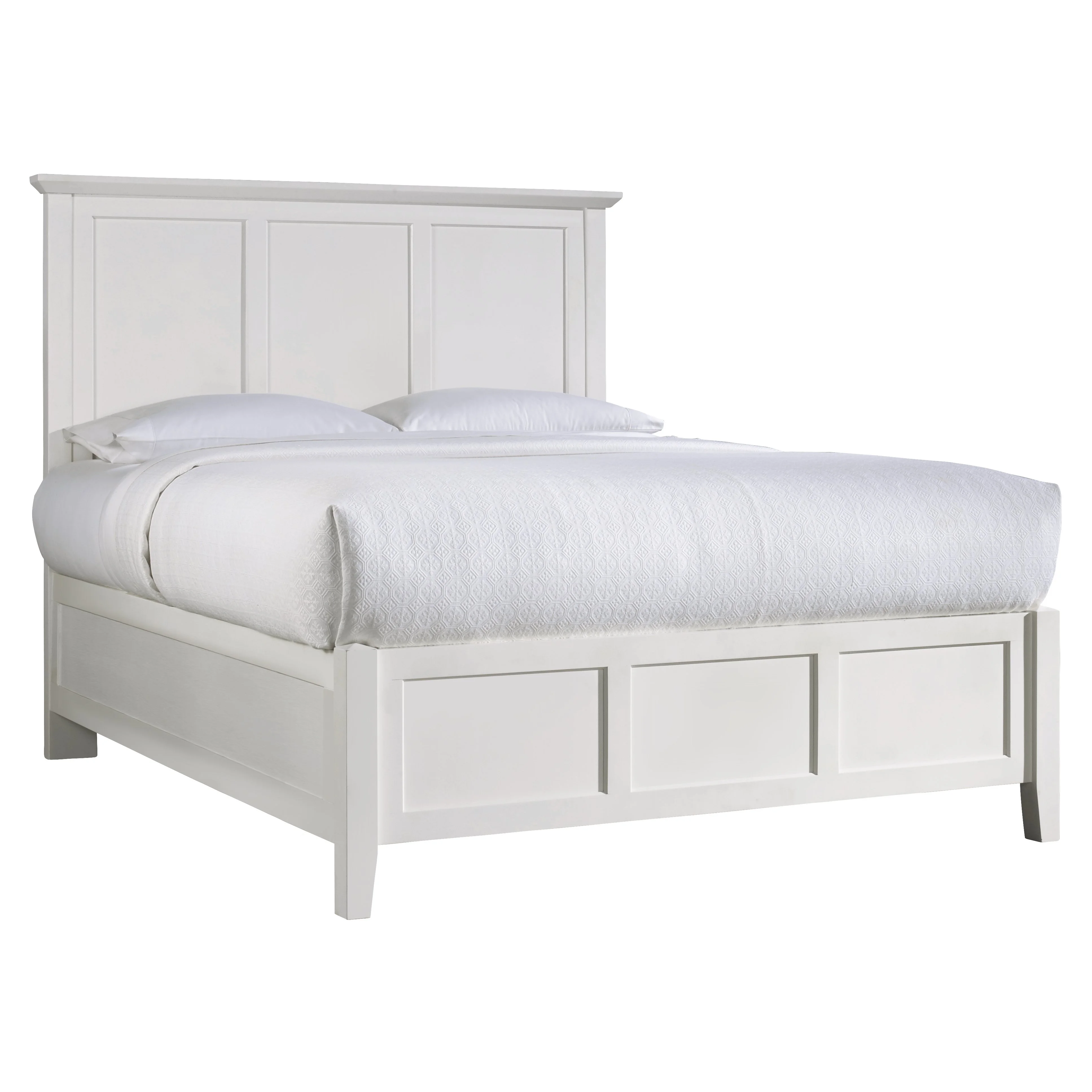 Pantego Shaker Cal King Bed in White Mahogany