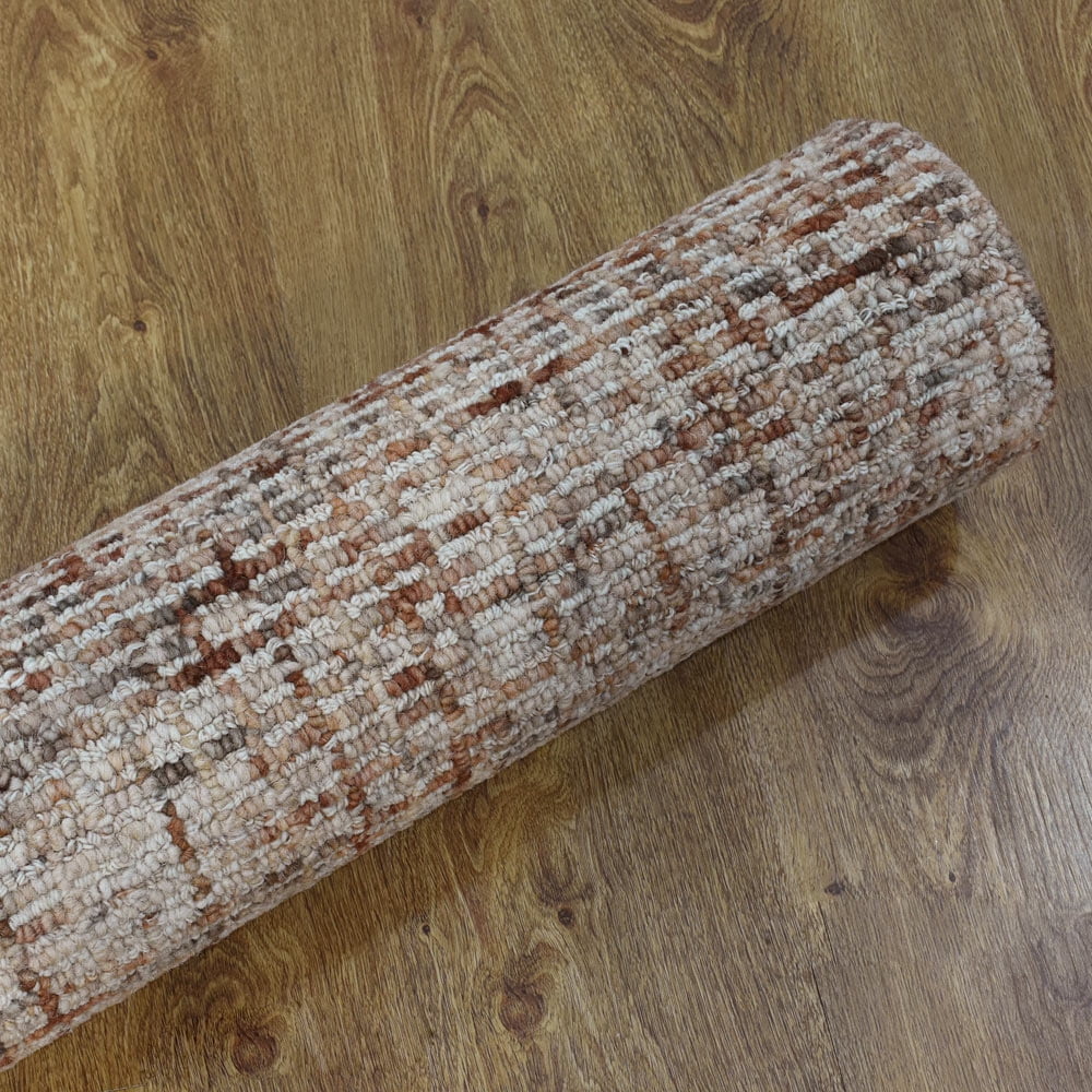 Rugsotic Carpets Hand Tufted Wool 9'x12' Area Rug Solid Beige Brown KWC111