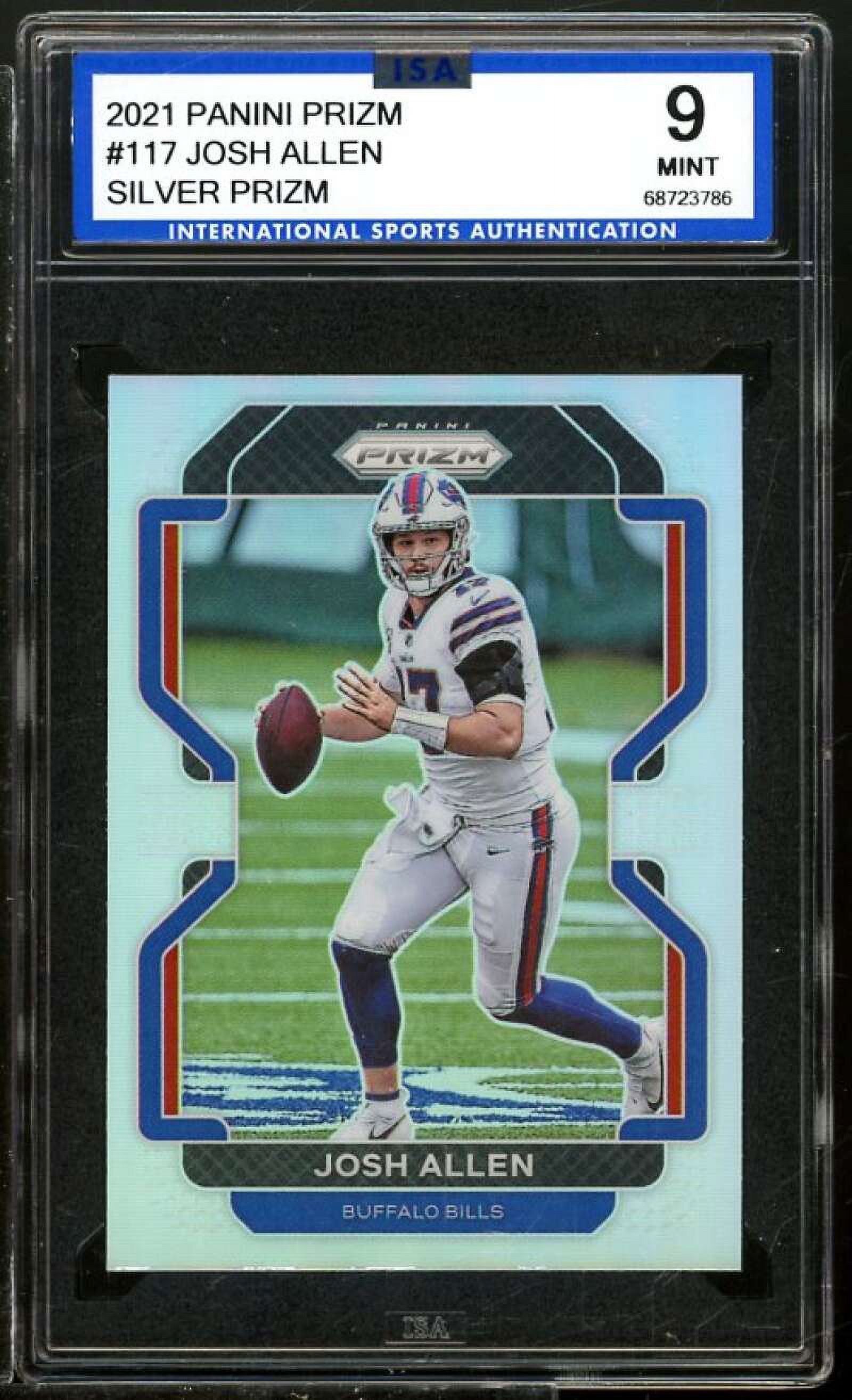 Josh Allen Card 2021 Panini Prizm Silver Prizms #117 ISA 9 MINT
