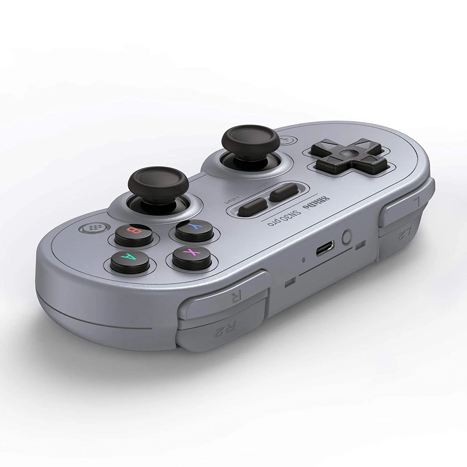 8BitDo SN30 Pro Bluetooth Controller Gamepad for Nintendo Switch, PC, Apple, Android, Steam Deck & Raspberry Pi - Gray