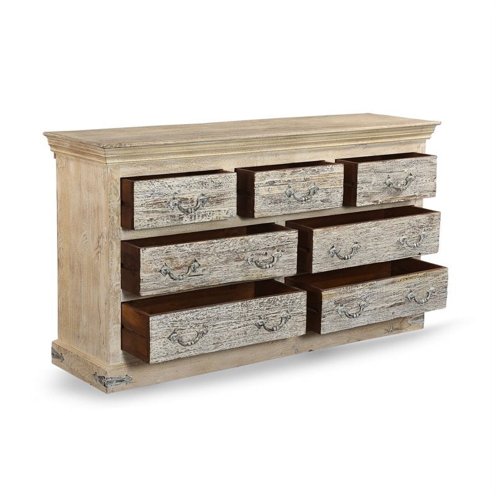 Taran Designs Baker 7-drawer Solid Wood Dresser in White