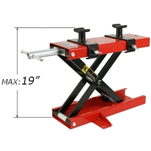 Motorcycle Center Scissor Lift Jack Hoist Stand Bikes ATVs Scooter Crank Stand, 1100 LB Load Capacity