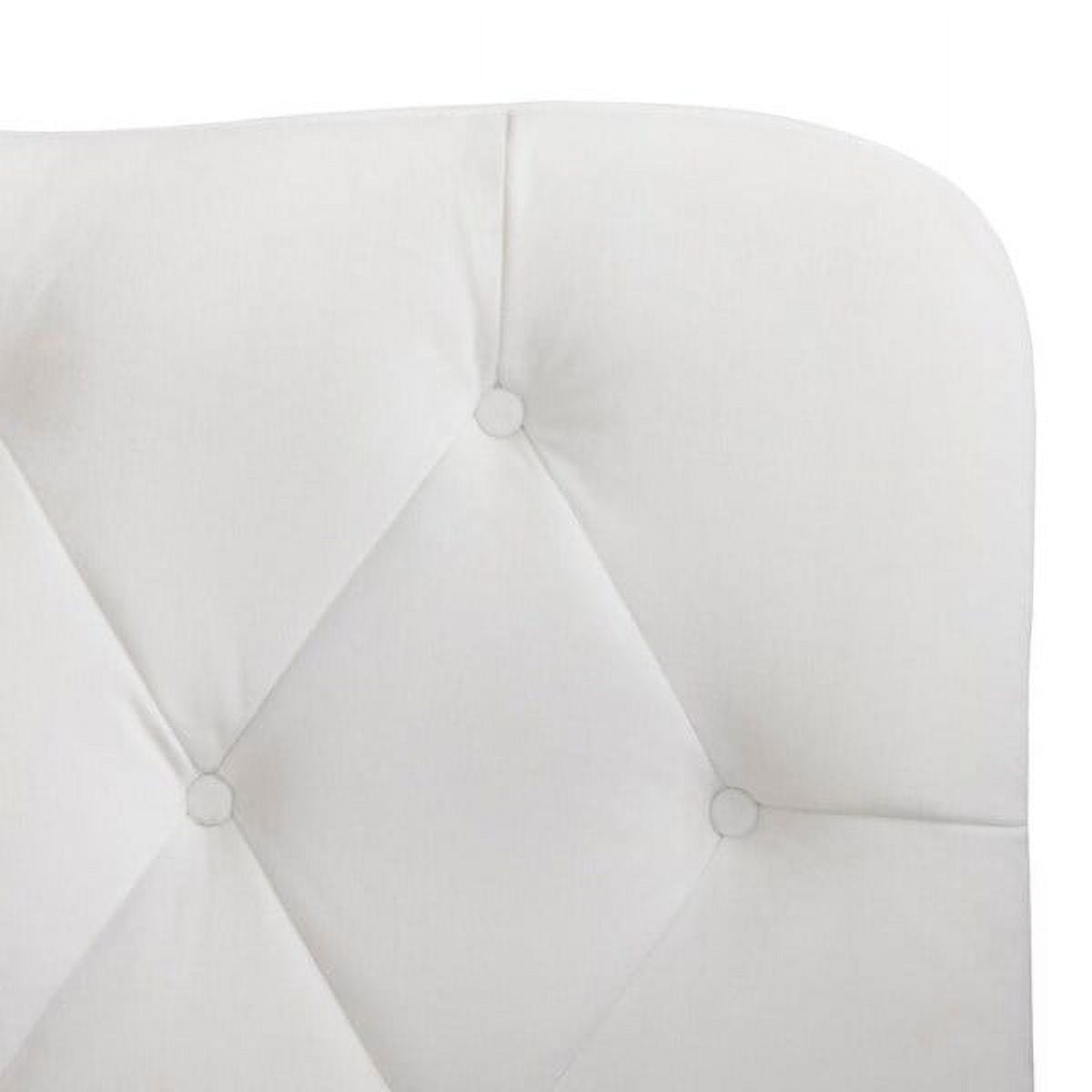 Simple Living  Tessa Upholstered Bed Full White Velvet Wood Full Velvet