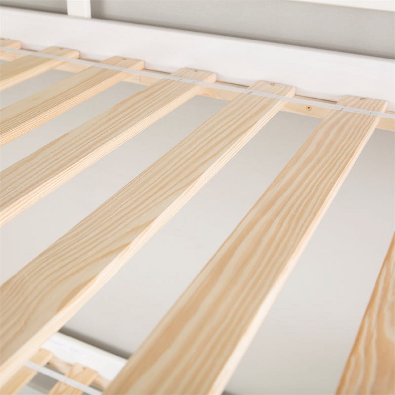 Pemberly Row Traditional Solid Wood Twin over Twin Design Bunk Bed in White