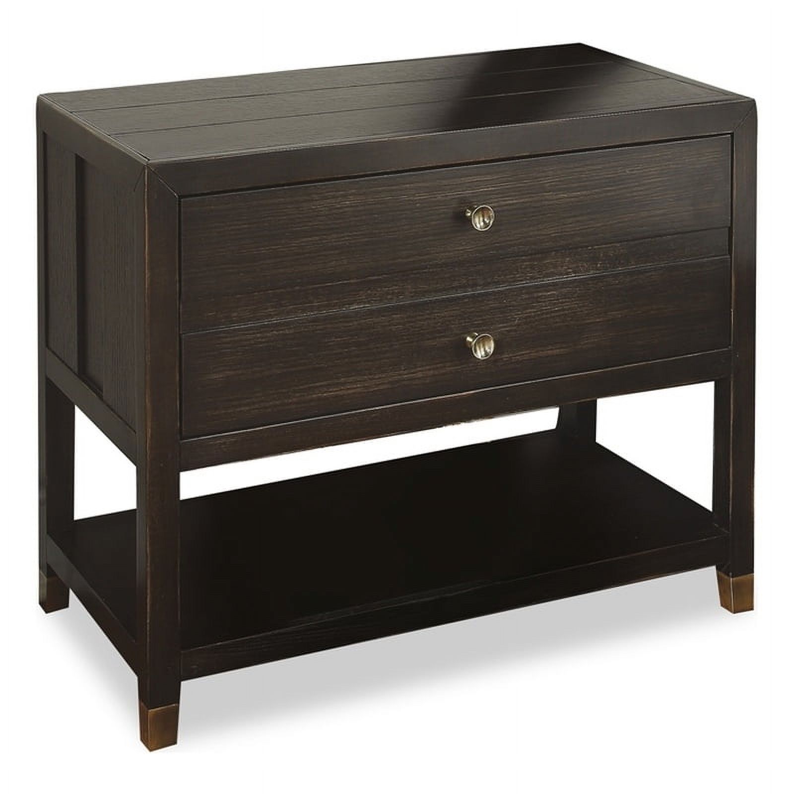 Home Square 3-Piece Set with Drawer Chest and 2 Nightstands in Dark Brown