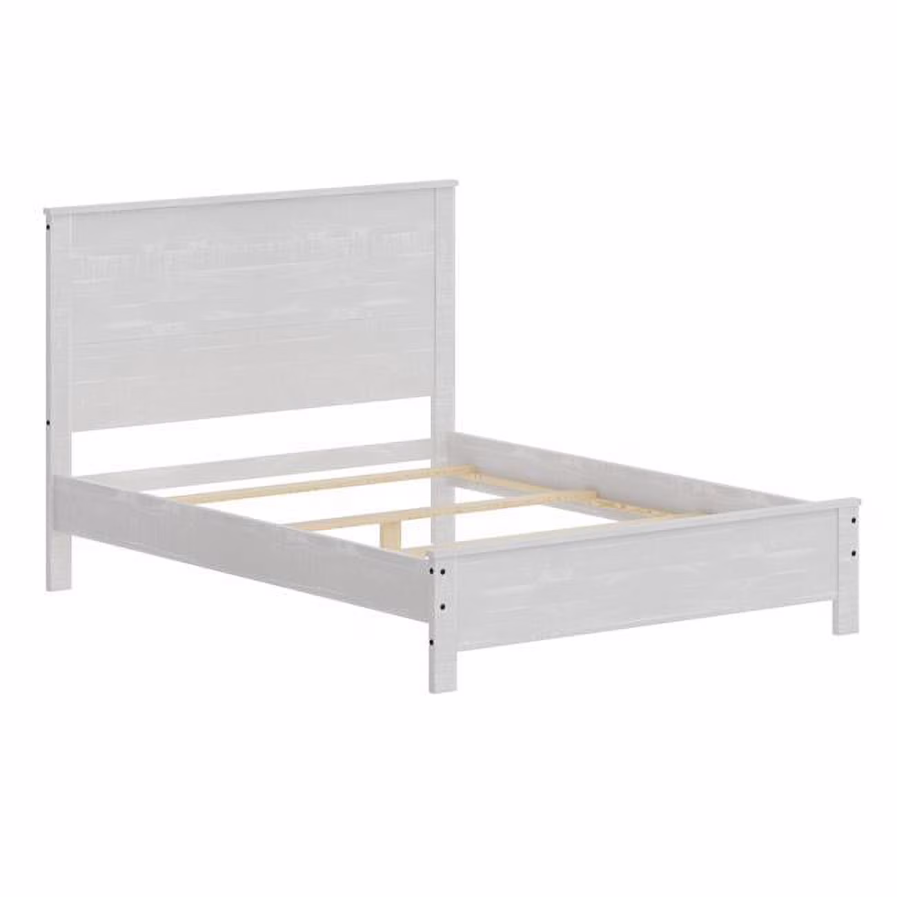 HomeRoots 490280 48 x 86 x 63.25 in. White Solid Wood Queen Size Bed Frame