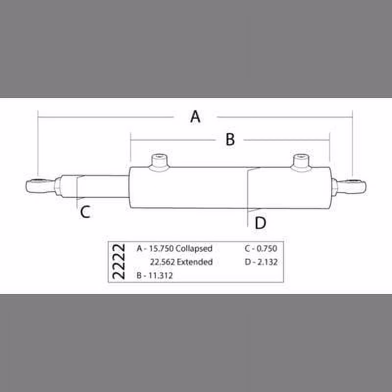 PSC Steering Single Ended Steering Cylinder Kit, 1.75 x 6.75