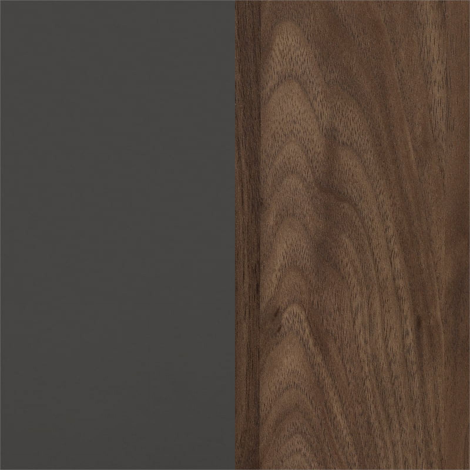 Pemberly Row 7-Drawer Double Dresser Storage Unit Natural Walnut Charcoal