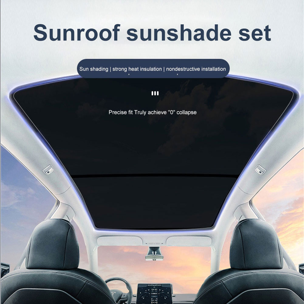 Upgrade Sun Shades Glass Roof Sunshade For Tesla Model3/Y Universal Front Rear Sunroof Windshield Skylight UV Blind Shading Net