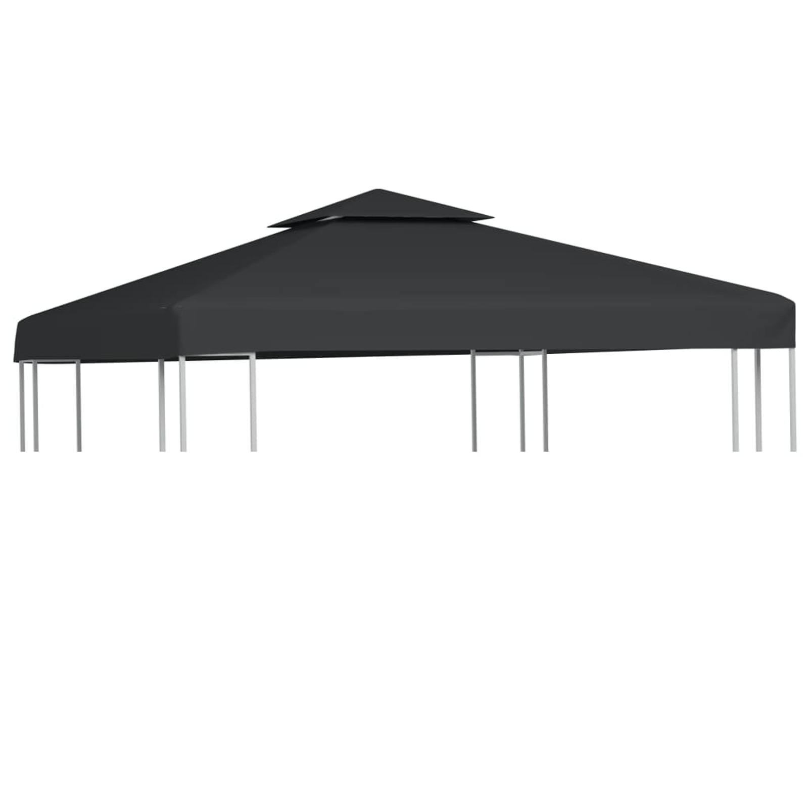 Carevas Gazebo Cover Canopy Replacement 9.14 ozyd² Dark Gray 10'x10'