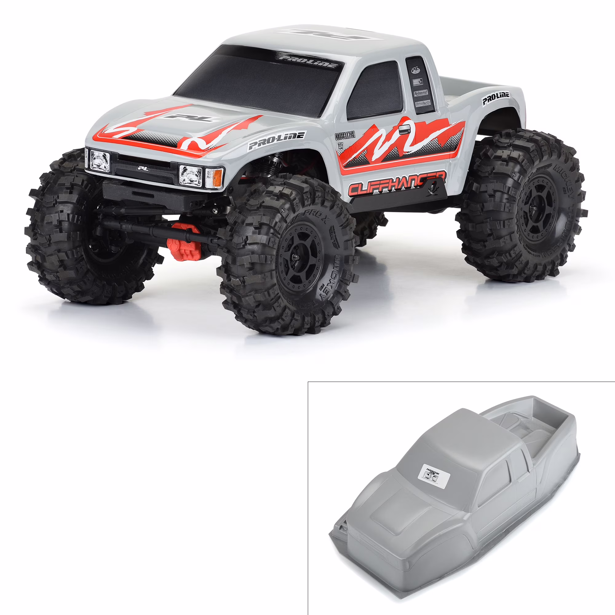 Pro-Line Racing 1/10 Cliffhanger HP Stone Gray Body 12.3 Crawler PRO356614 Car/Truck  Bodies wings & Decals