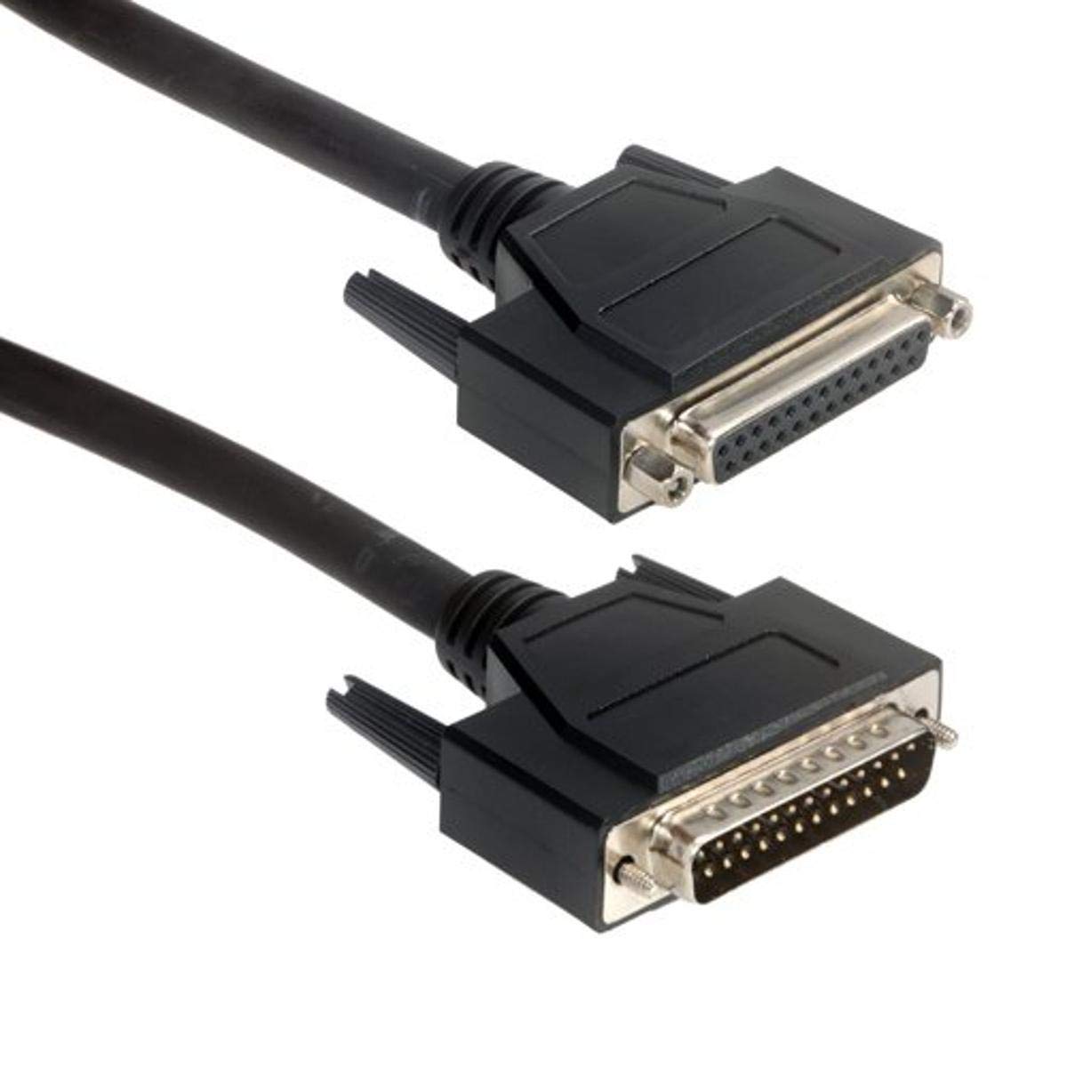 CS-DSLSZH25MF-005 25-Pin DB25 LSZH D-Sub Cable, Low Smoke, Male/Female, 5', Black