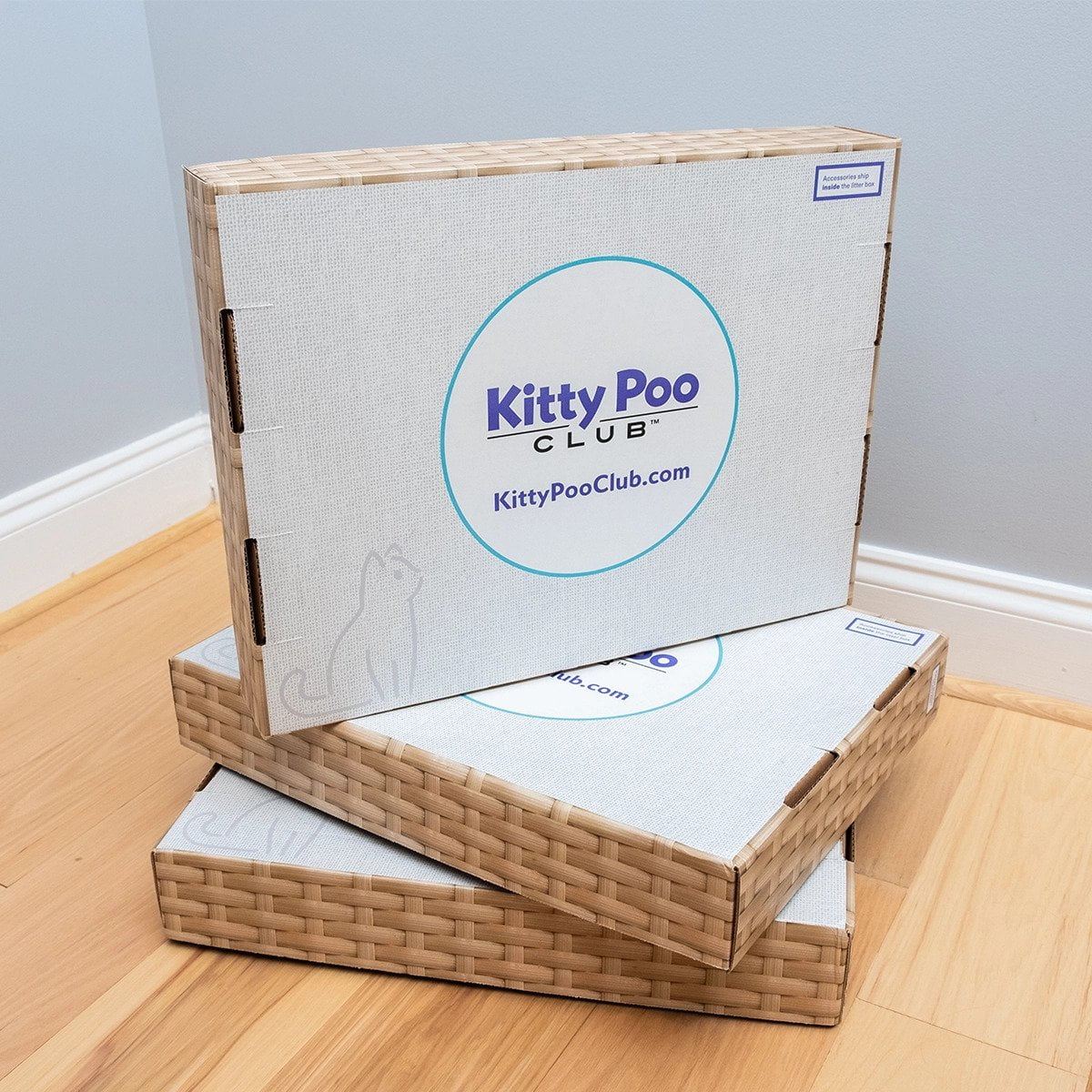 Kitty Poo Club's Eco-Friendly Open Top Cat Litter Box: Large Recyclable Solution with Premium Clay Litter