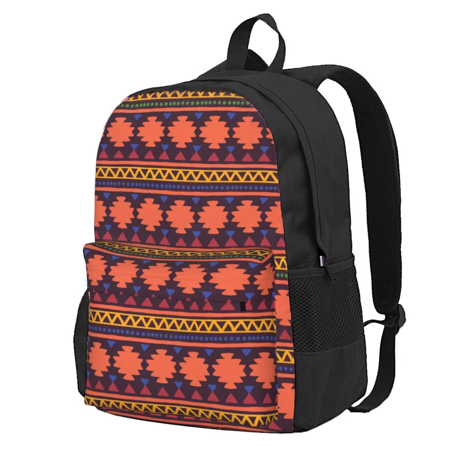 XMXY African Style Decor Backpack Laptop Bag for Women, School Bookbag Lightweight Backpack for Travel Casual Work Backpack Black