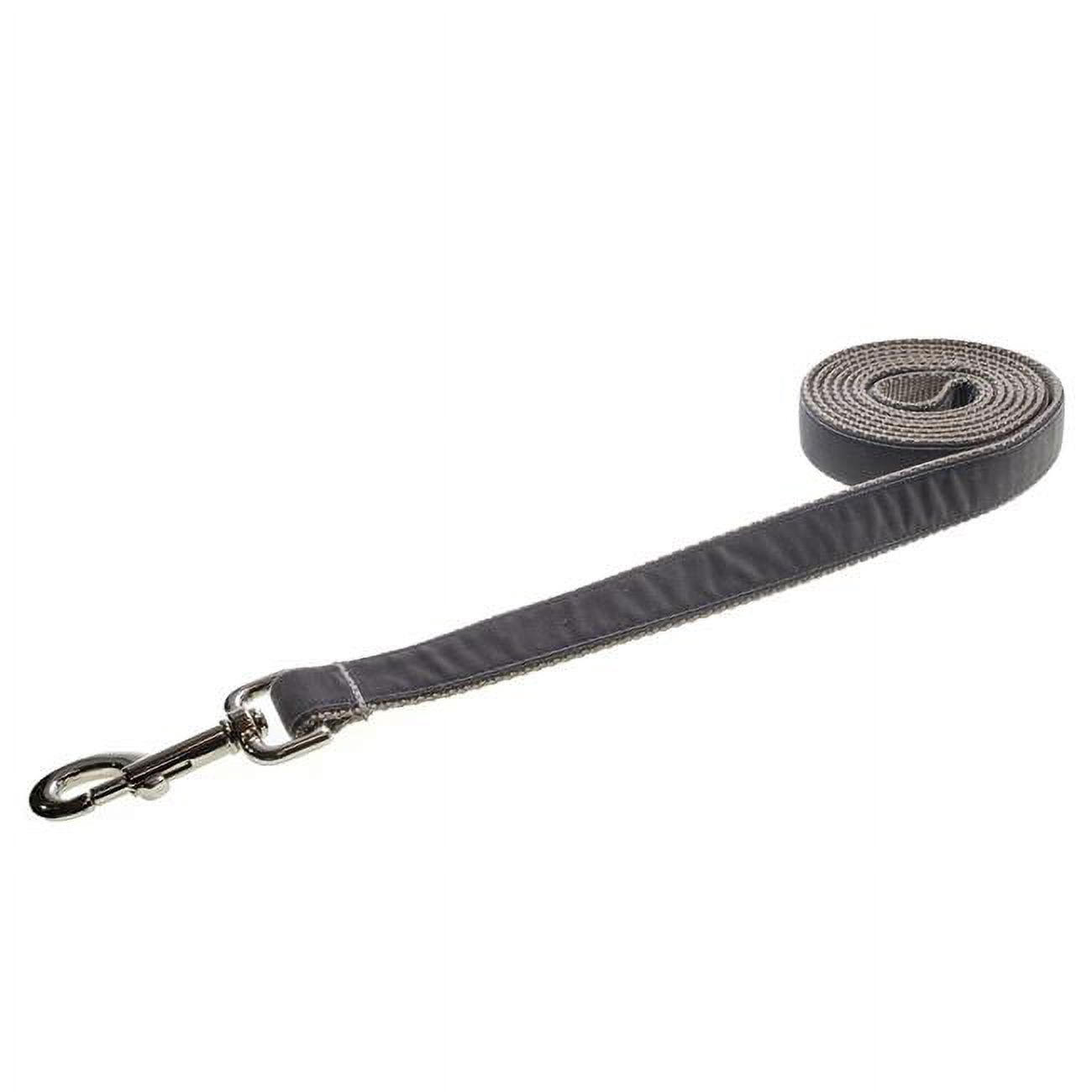 Sassy Dog Wear VELVET GREY4-L Velvet Grey Dog Leash - Large