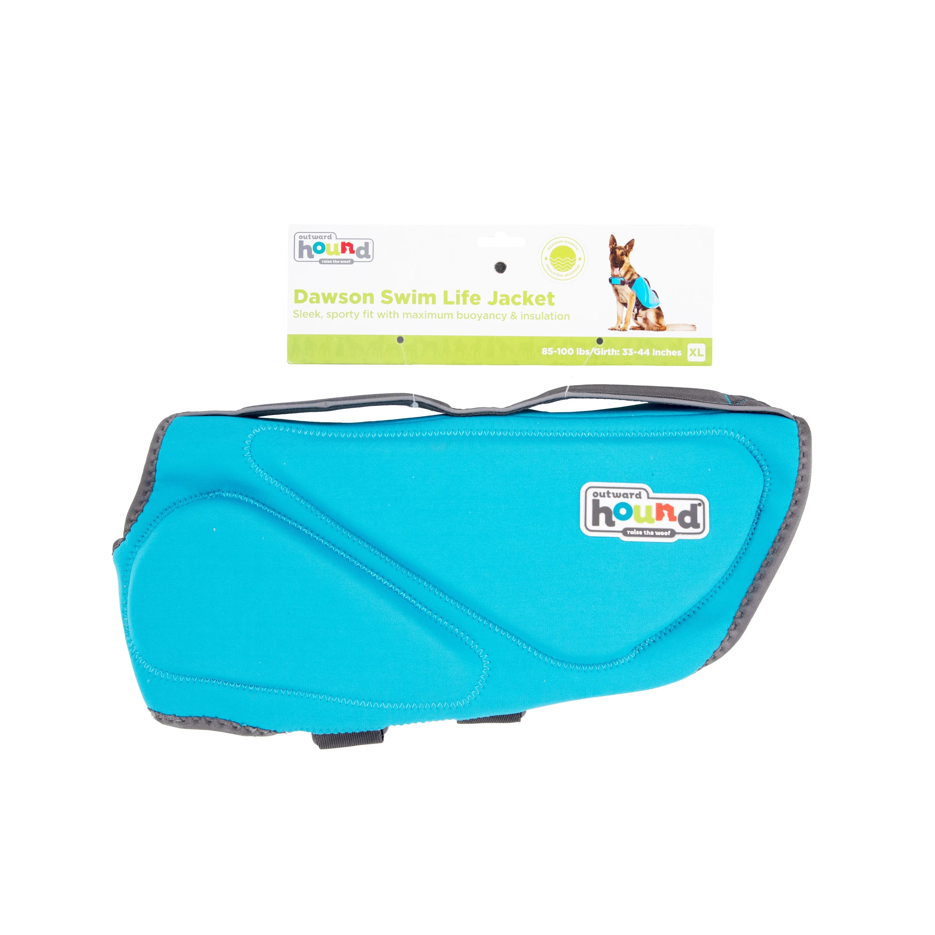 Outward Hound Dawson Swim Dog Life Jacket, Blue, XL