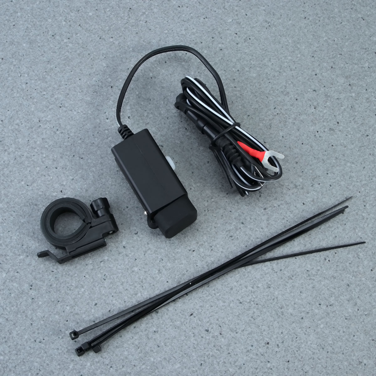 Etereauty Waterproof Motorcycle USB Charger Kit Dustproof Auto Car Motorbike Dual-USB Socket Adapter Charging Kit