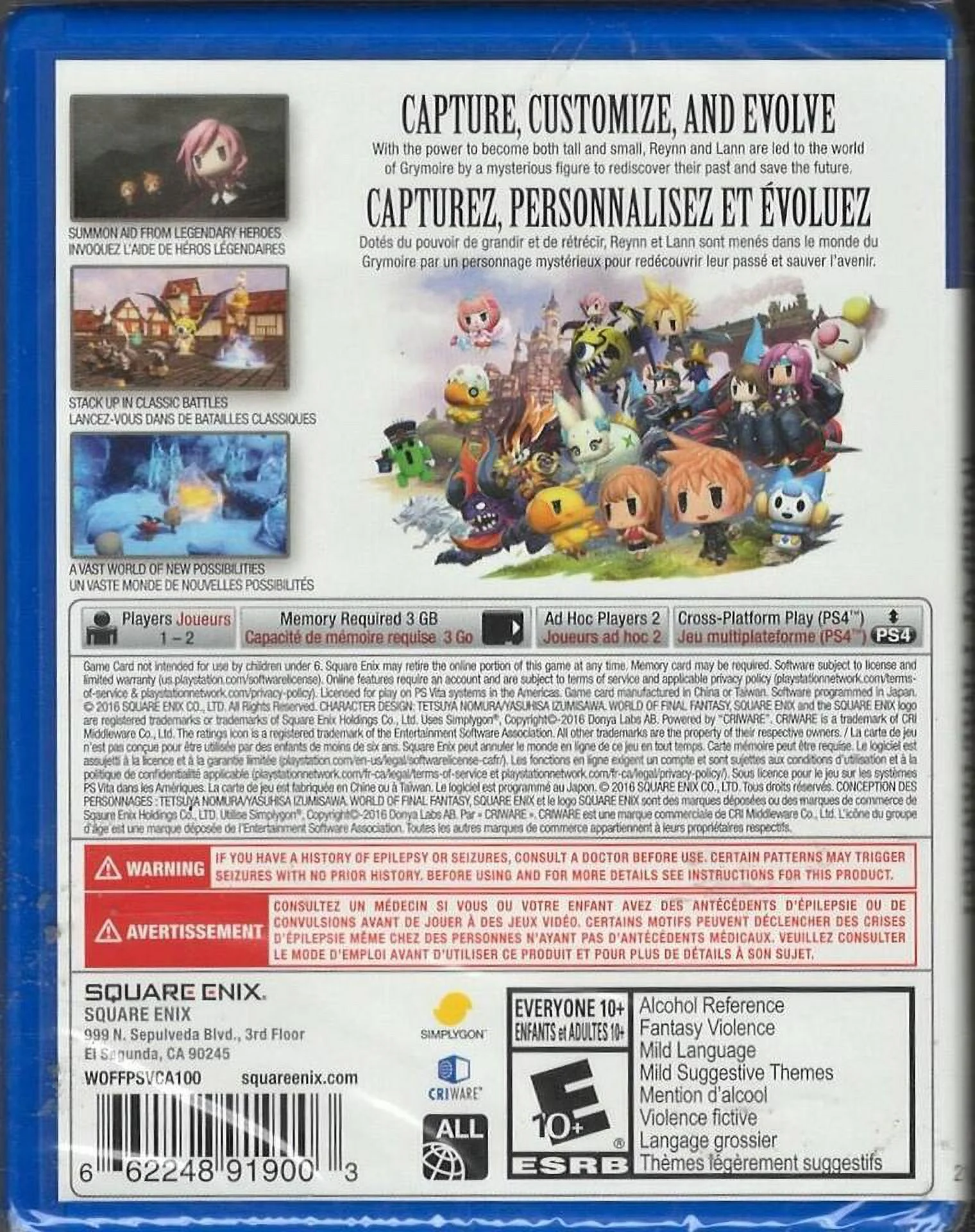 World of Final Fantasy PSV (Brand New Factory Sealed US Version) PS