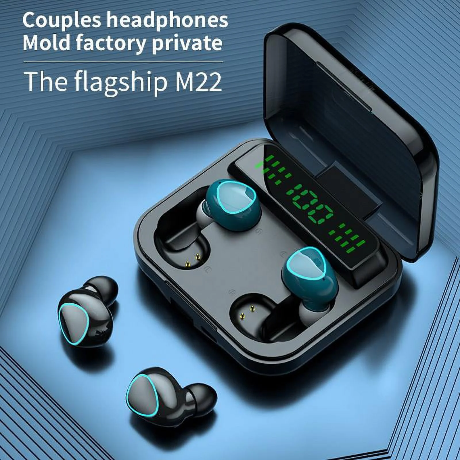 4 Earbuds Wireless Bluetooth Headset TWS Touch Digital Display Stereo Type-C Couple Two Pairs Of Bi-In-Ear Headset