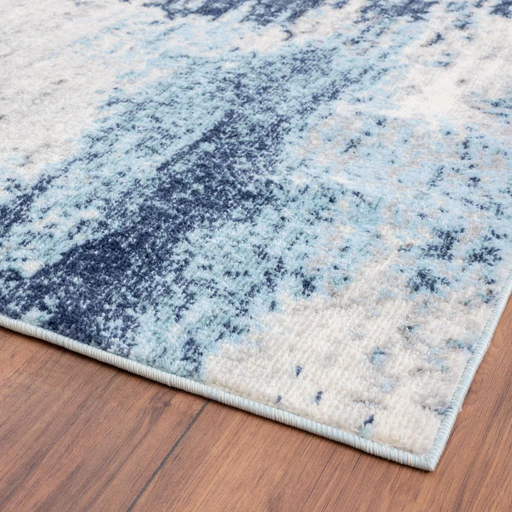 Luxe Weavers Kingsbury Collection Abstract Area Rug 7773 Blue 8x10