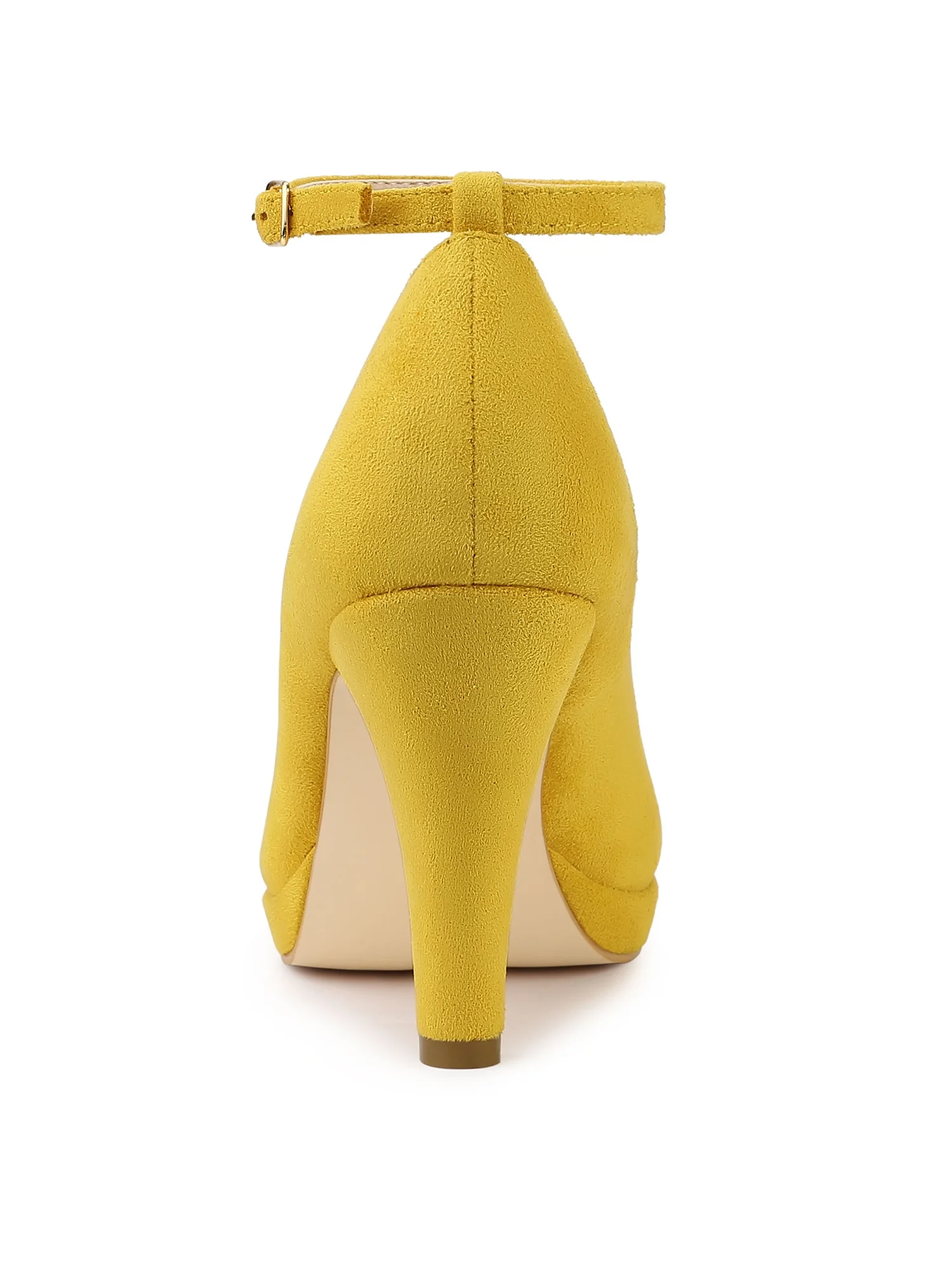 Allegra K Women's Pumps Round Toe High Stiletto Heels Ankle Strap Dress Shoes