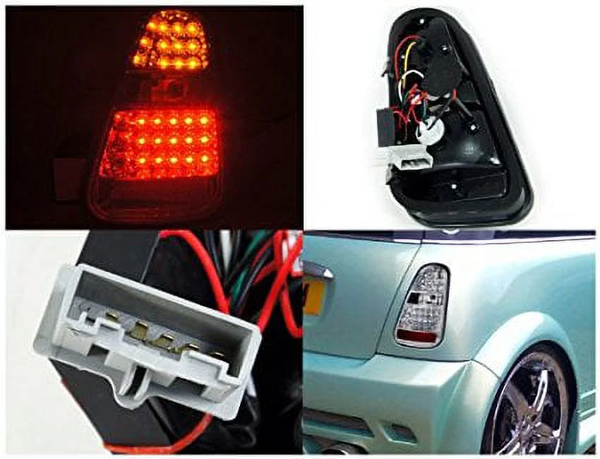 Spec-D Tuning LT-MINI06CLED-TM Mini Cooper S Chrome Led Tail Lights Brake Reverse Signal Lamp